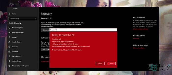 Cách Reset Windows 10 về trạng thái ban đầu đơn giản nhất 5