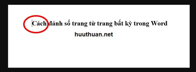 danh so trang bat ky trong word 14