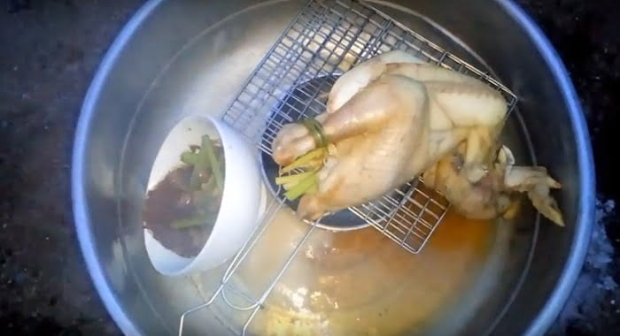 Món mới gà hấp nước mắm nhậu quên đất trời