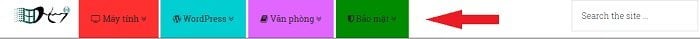 Cách tạo Menu đa màu sắc trong WordPress đơn giản?