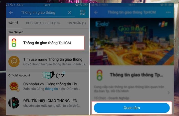 xem camera giao thong tren zalo 1