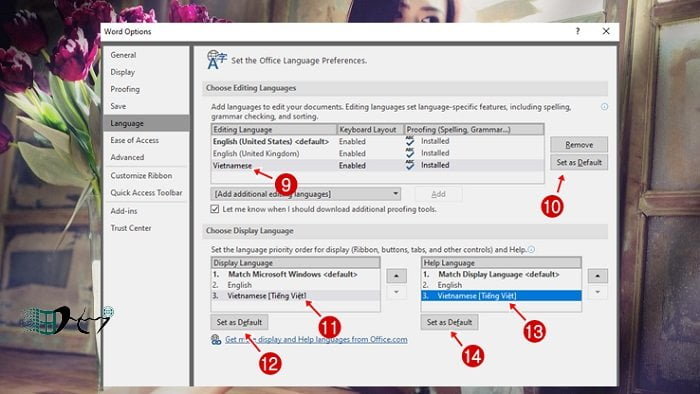 Cách thay đổi ngôn ngữ trong Microsoft Office mới nhất 13