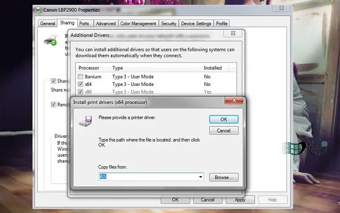 Khắc phục lỗi Cannot add network printer 0x00004005 4 khong ket noi may in qua mang 3
