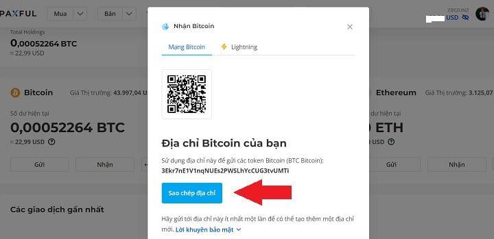 Cách nhận và gửi Bitcoin trên Paxful đơn giản nhất 4