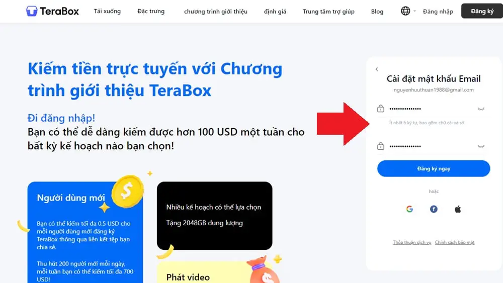Lưu trữ miễn phí lên đến 1TB và kiếm tiền video VỚI TERABOX 4 dang ky terabox nhan 1tb 3