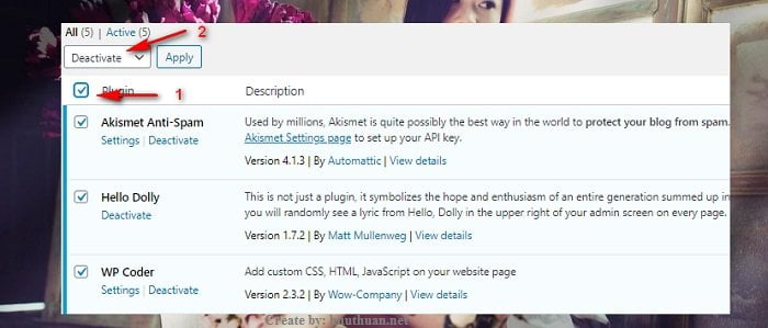 Cách hạ cấp phiên bản Wordpress an toàn nhất 1 Hạ cấp phiên bản WordPress