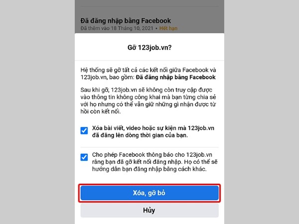 go ung dung lien ket voi facebook 3