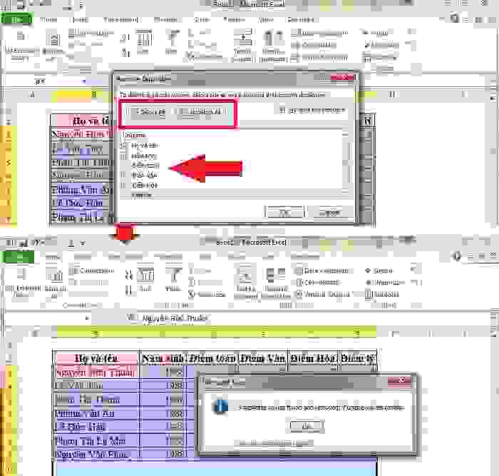 6 mẹo lọc dữ liệu trùng Excel chuẩn xác nhất 7 6 mẹo lọc dữ liệu trùng Excel chuẩn xác nhất 5