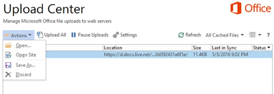 Vô hiệu hóa Microsoft Upload Center trong office 3 quan ly vo hieu Microsoft Office Upload Center 2