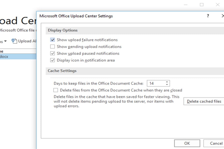 Vô hiệu hóa Microsoft Upload Center trong office 4 quan ly vo hieu Microsoft Office Upload Center 3
