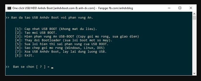 Cách tạo USB cứu hộ đa năng với công cụ AnhDV Boot 4