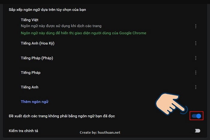 chuyen ngon ngu google chrome 6