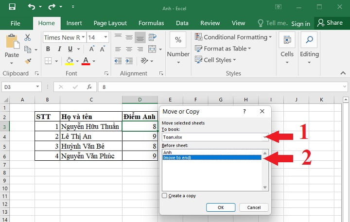 Cách gộp các File Excel thành một đơn giản nhất 5