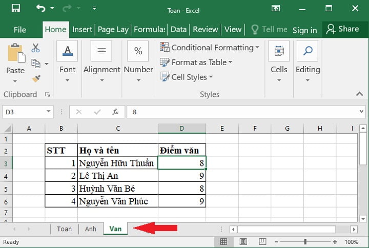 Cách gộp các File Excel thành một đơn giản nhất 9