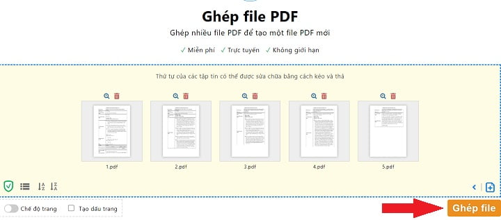 5 dịch vụ ghép PDF online đơn giản và nhanh nhất 4