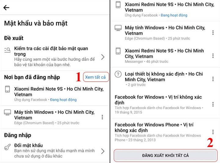 Cách đăng xuất tài khoản Facebook trên các thiết bị từ xa đơn giản 4 dang xuat tai khoan facebook nhanh chong 2