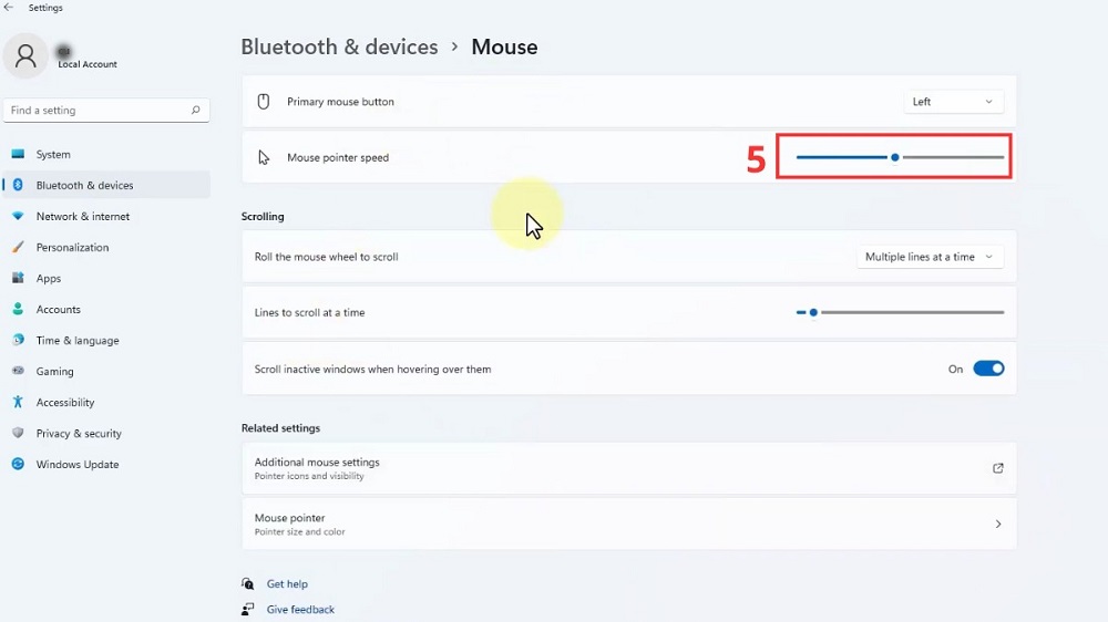 cach chinh toc do chuot win 11 2