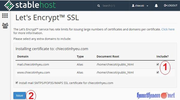 Cách cài đặt Let's Encrypt™ SSL miễn phí trên hosting Cpanel 2