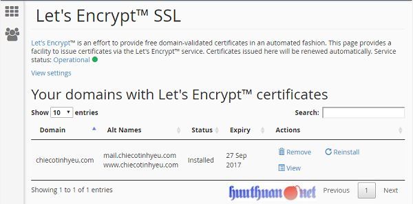 Cách cài đặt Let's Encrypt™ SSL miễn phí trên hosting Cpanel 4