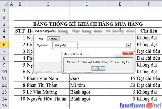 khắc phục lỗi tìm kiếm Excel khi sử dụng Ctrl + F đơn giản