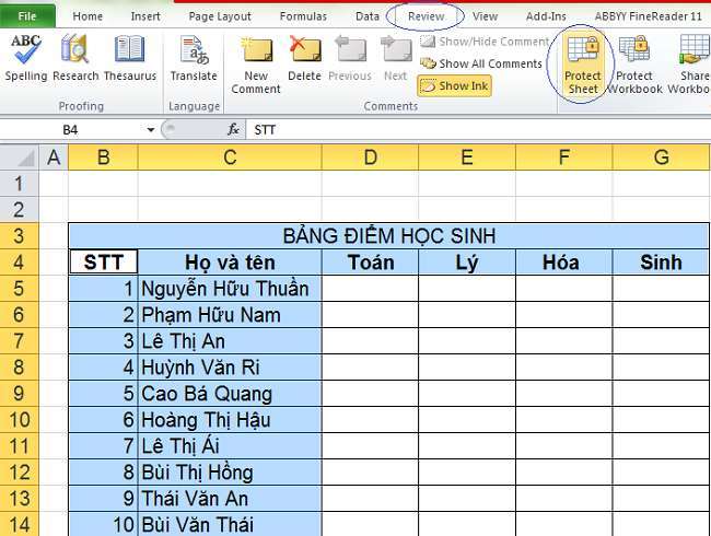 khoa mot vung du lieu excel 5 1