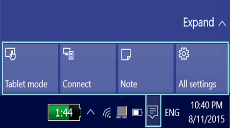 quan ly thong bao va action center windows10