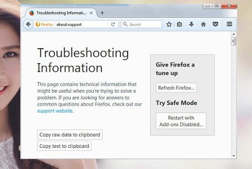 Cách trả về thuở ban đầu trong trình duyệt Firefox 