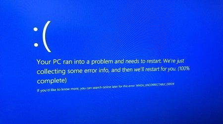 whea uncorrectable error windows 8.1
